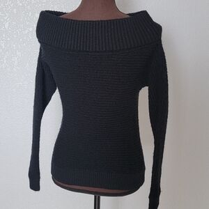 Black Off-Shoulder Sweater